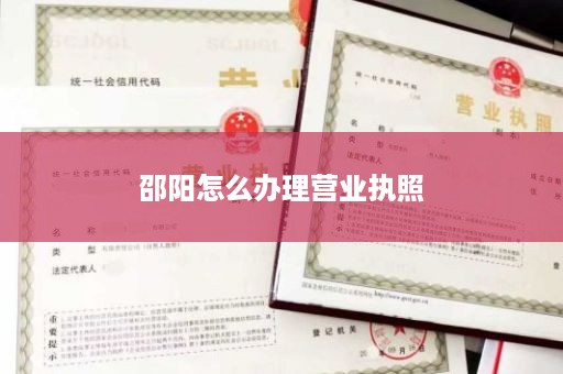 邵阳怎么办理营业执照