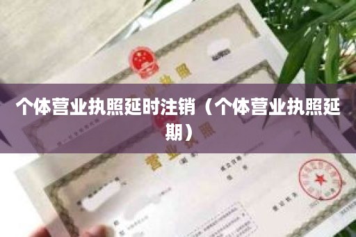 个体营业执照延时注销（个体营业执照延期）