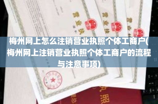 梅州网上怎么注销营业执照个体工商户(梅州网上注销营业执照个体工商户的流程与注意事项)