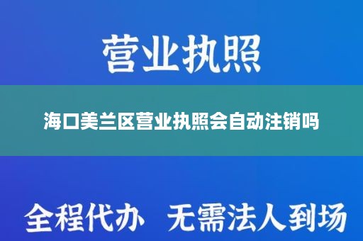 海口美兰区营业执照会自动注销吗