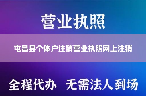 屯昌县个体户注销营业执照网上注销