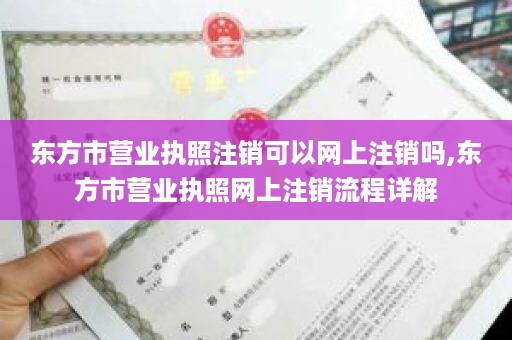 东方市营业执照注销可以网上注销吗,东方市营业执照网上注销流程详解
