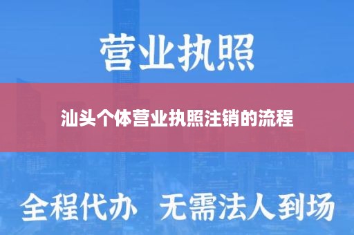 汕头个体营业执照注销的流程