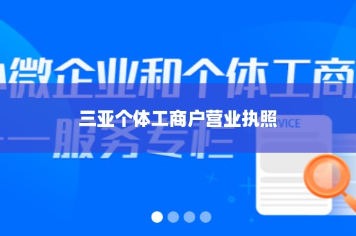 三亚个体工商户营业执照