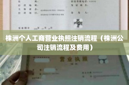 株洲个人工商营业执照注销流程（株洲公司注销流程及费用）