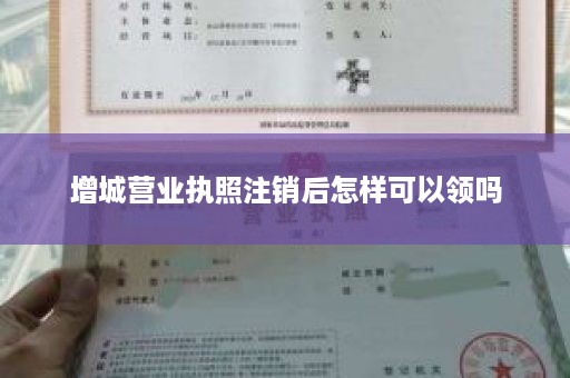 增城营业执照注销后怎样可以领吗