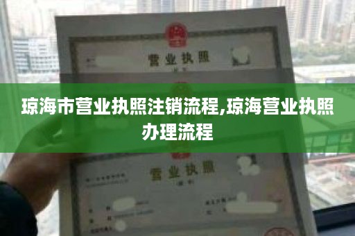 琼海市营业执照注销流程,琼海营业执照办理流程
