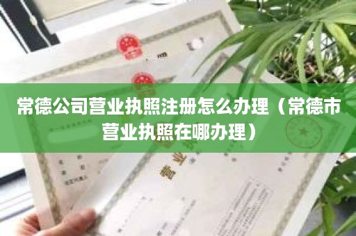 常德公司营业执照注册怎么办理（常德市营业执照在哪办理）