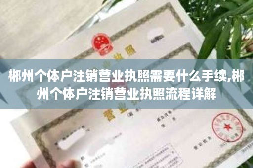 郴州个体户注销营业执照需要什么手续,郴州个体户注销营业执照流程详解