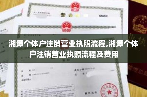 湘潭个体户注销营业执照流程,湘潭个体户注销营业执照流程及费用