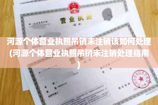河源个体营业执照吊销未注销该如何处理(河源个体营业执照吊销未注销处理指南)
