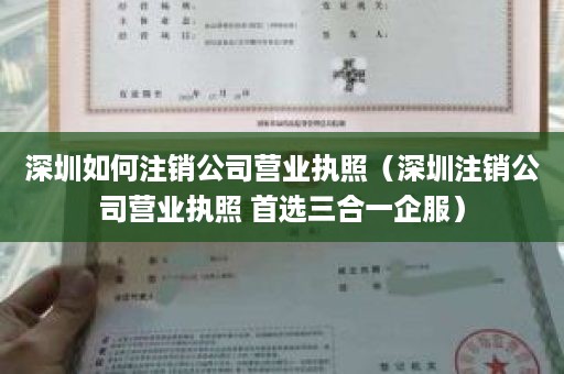 深圳如何注销公司营业执照（深圳注销公司营业执照 首选三合一企服）