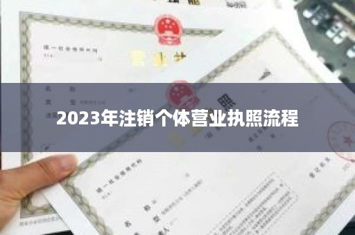 2023年注销个体营业执照流程