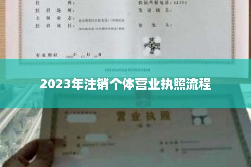 2023年注销个体营业执照流程