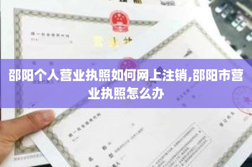 邵阳个人营业执照如何网上注销,邵阳市营业执照怎么办