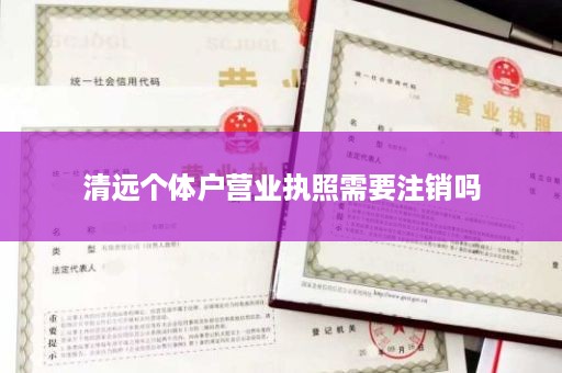 清远个体户营业执照需要注销吗