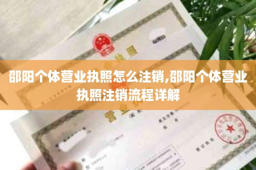 邵阳个体营业执照怎么注销,邵阳个体营业执照注销流程详解