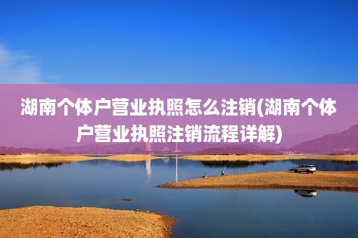 湖南个体户营业执照怎么注销(湖南个体户营业执照注销流程详解)