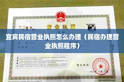 宜宾民宿营业执照怎么办理（民宿办理营业执照程序）