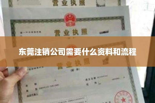 东莞注销公司需要什么资料和流程