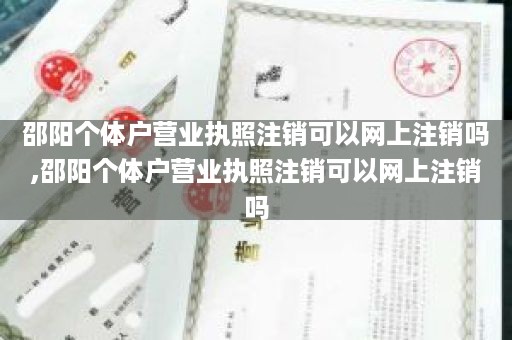 邵阳个体户营业执照注销可以网上注销吗,邵阳个体户营业执照注销可以网上注销吗