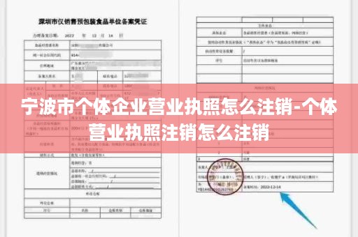 宁波市个体企业营业执照怎么注销-个体营业执照注销怎么注销