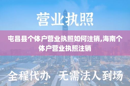 屯昌县个体户营业执照如何注销,海南个体户营业执照注销