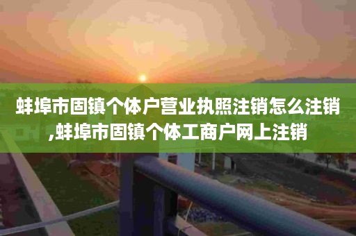 蚌埠市固镇个体户营业执照注销怎么注销,蚌埠市固镇个体工商户网上注销