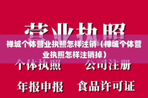 禅城个体营业执照怎样注销（禅城个体营业执照怎样注销掉）