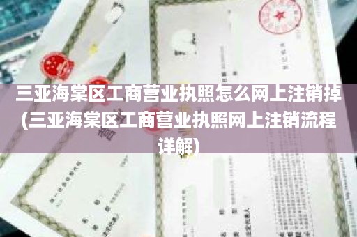 三亚海棠区工商营业执照怎么网上注销掉(三亚海棠区工商营业执照网上注销流程详解)
