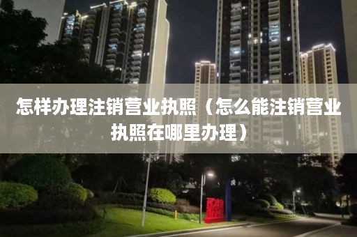 怎样办理注销营业执照（怎么能注销营业执照在哪里办理）
