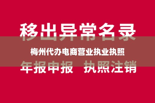 梅州代办电商营业执业执照
