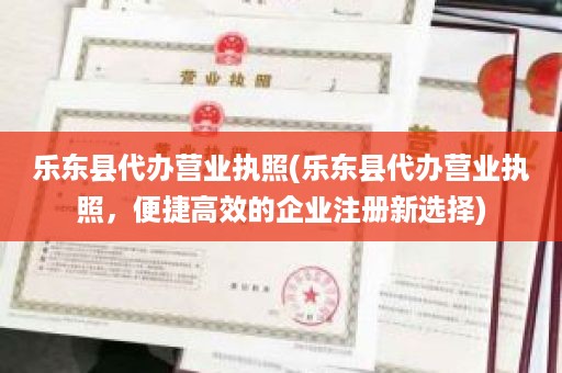 乐东县代办营业执照(乐东县代办营业执照，便捷高效的企业注册新选择)