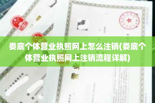 娄底个体营业执照网上怎么注销(娄底个体营业执照网上注销流程详解)