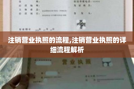注销营业执照的流程,注销营业执照的详细流程解析