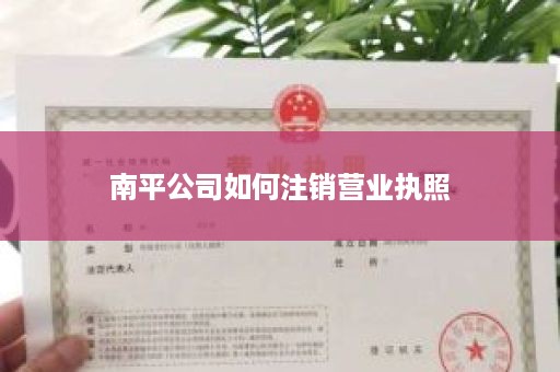 南平公司如何注销营业执照