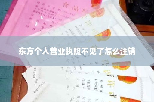 东方个人营业执照不见了怎么注销