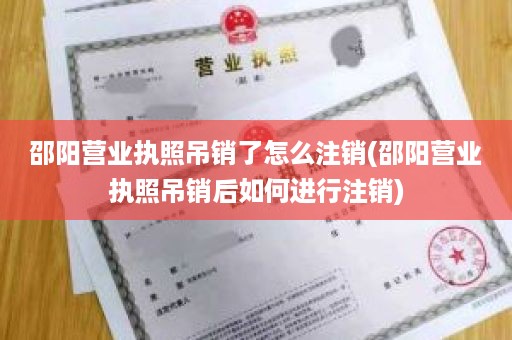 邵阳营业执照吊销了怎么注销(邵阳营业执照吊销后如何进行注销)