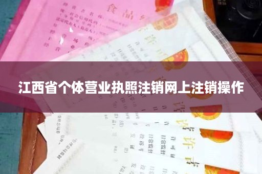 江西省个体营业执照注销网上注销操作