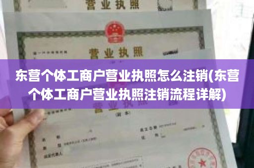 东营个体工商户营业执照怎么注销(东营个体工商户营业执照注销流程详解)