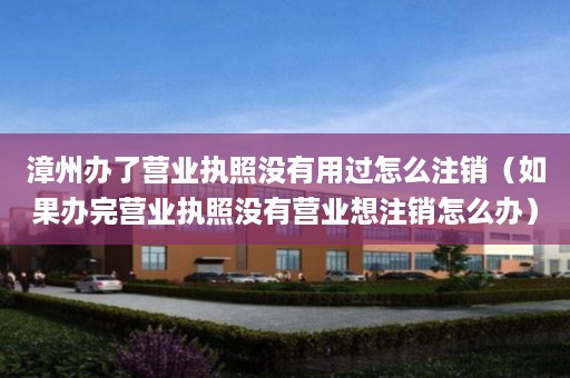 漳州办了营业执照没有用过怎么注销（如果办完营业执照没有营业想注销怎么办）