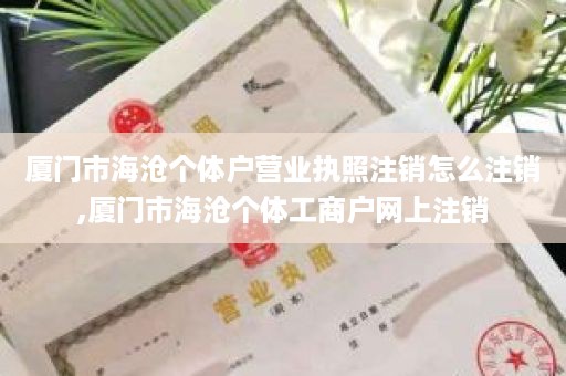 厦门市海沧个体户营业执照注销怎么注销,厦门市海沧个体工商户网上注销