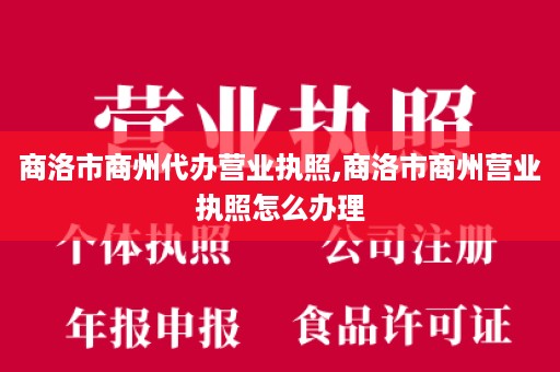 商洛市商州代办营业执照,商洛市商州营业执照怎么办理