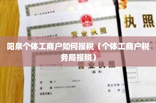 阳泉个体工商户如何报税（个体工商户税务局报税）