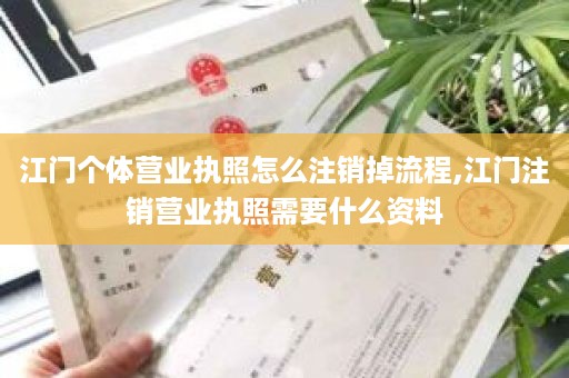 江门个体营业执照怎么注销掉流程,江门注销营业执照需要什么资料