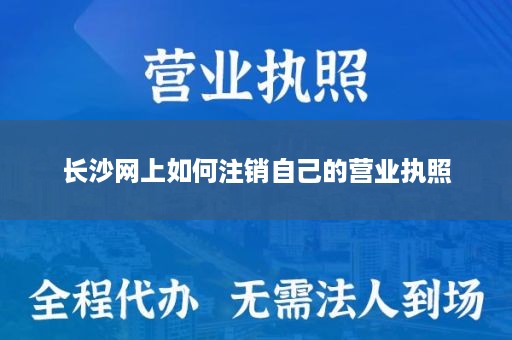 长沙网上如何注销自己的营业执照