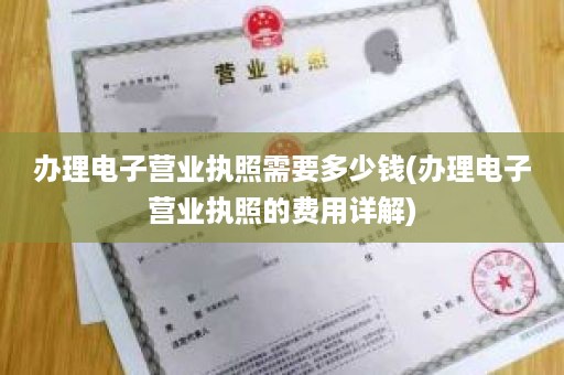 办理电子营业执照需要多少钱(办理电子营业执照的费用详解)