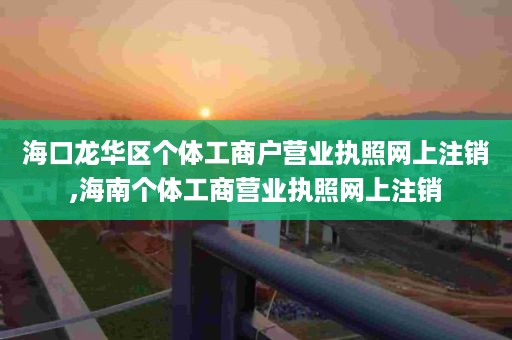 海口龙华区个体工商户营业执照网上注销,海南个体工商营业执照网上注销