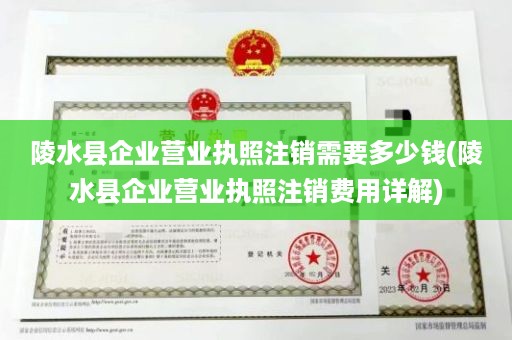 陵水县企业营业执照注销需要多少钱(陵水县企业营业执照注销费用详解)