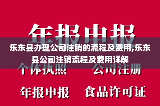 乐东县办理公司注销的流程及费用,乐东县公司注销流程及费用详解